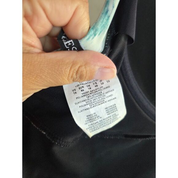 Miraclesuit Women "Useppa Siren" Blue Green Floral 1 Piece Bathingsuit size 16 - Picture 7 of 7